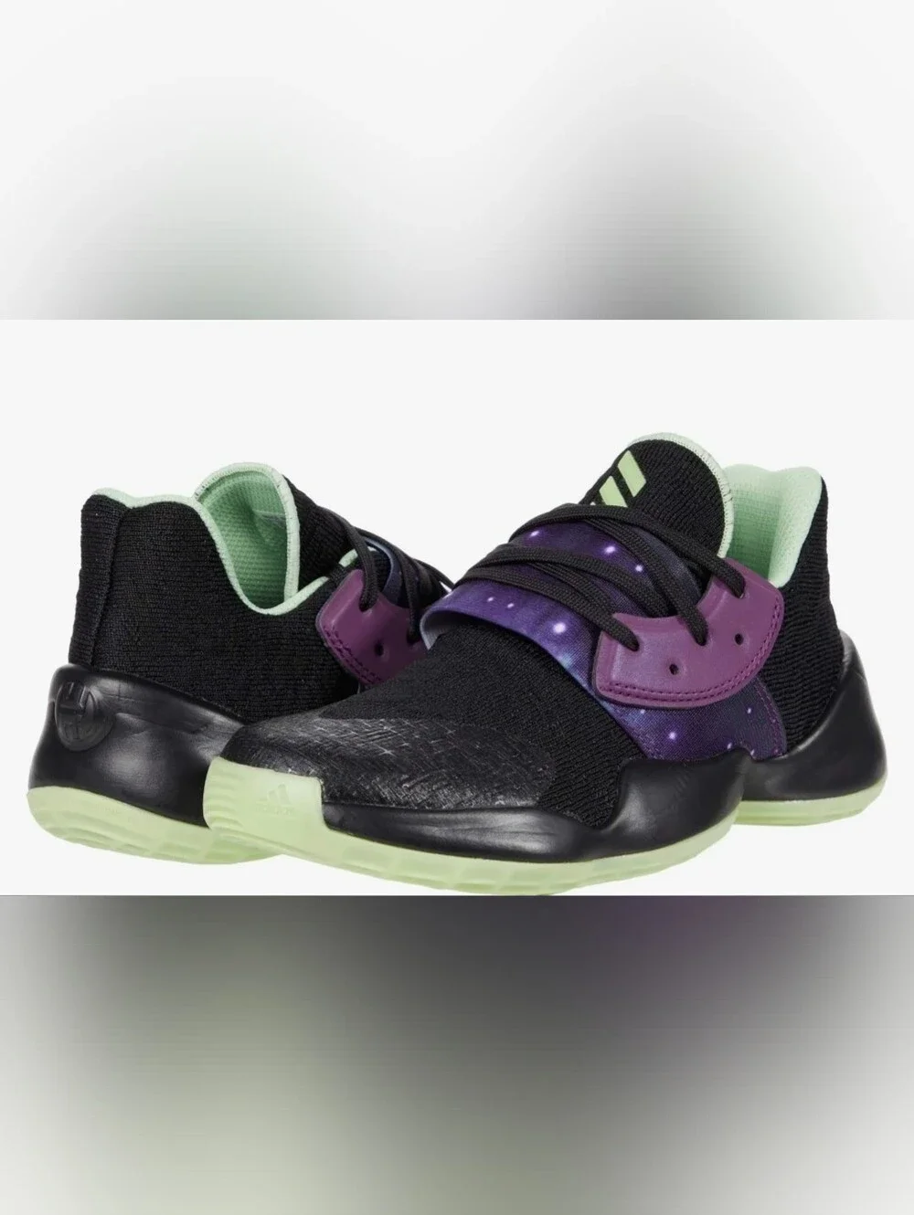 Adidas *James Harden* Vol 4  Kids Black & Purple Galaxy Sneakers